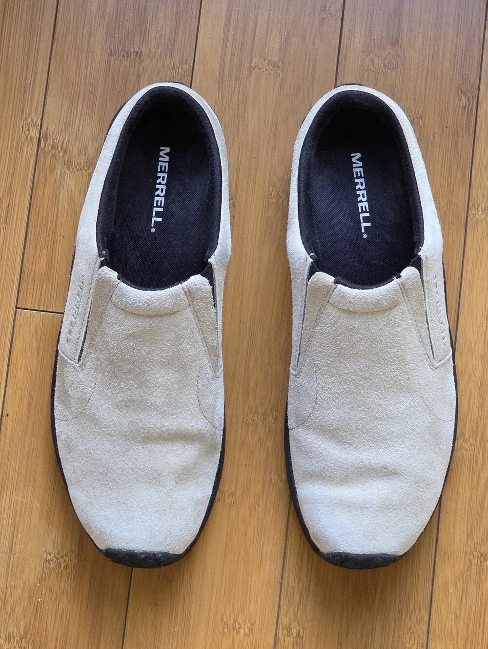Merrell Jungle Slide Men’s Slip On Shoes 10.5 Classic Taupe Suede Leather